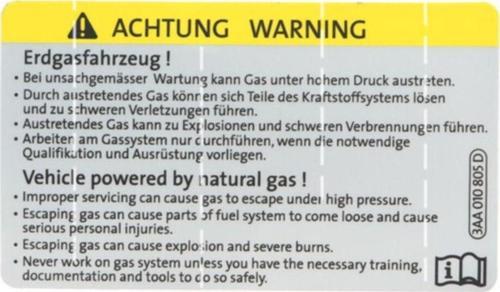 Vw 3aa010805d Araba Uyarı Etiketi Sticker