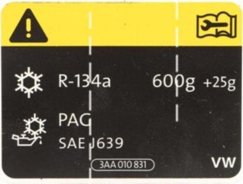 Vw 8j8010564f Klima Gazı Uyarı Etiketi Sticker Yapıştırma