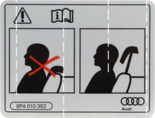 Vw 8p4010353 Boyunluk Uyarı Etiketi Sticker Yapıştırma