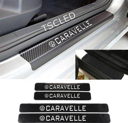 v w Caravelle Karbon Kapı Eşiği Kaplama Sticker 4 lu Set zz246