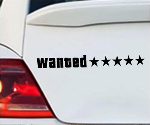 Wanted Araba Sticker Aranıyor Etiketi 28 Cm Modifiye Yapıştırma