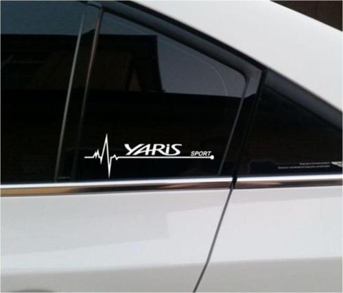 Toyota Yaris Yan Cam Sticker  20cmx7cm