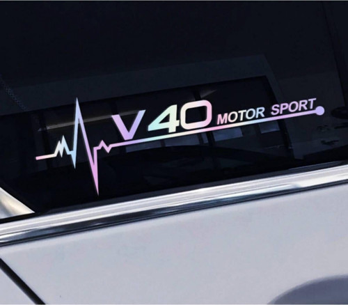 V40 Yan Cam Sticker Oto Kapı 20 Cm X 7 Cm Hologram c98