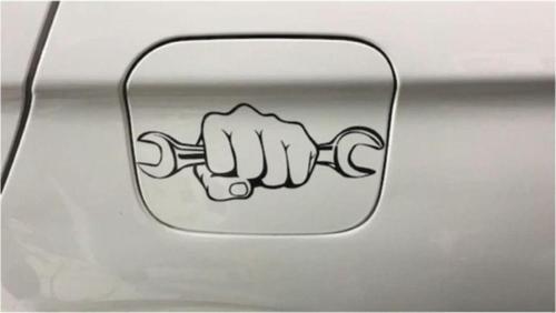 Yumruk Anahtar Mekanik Funny Sticker Araba Stickerı