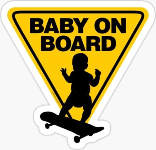 Uyarı Arabada Bebek Var Sticker oto Etiket 18cm MD15