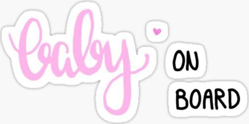 Uyarı Arabada Bebek Var Sticker oto Etiket 18cm MD21