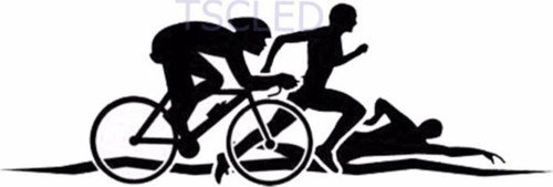 Yüzme Koşma Bisikler Sporcu Sticker 20cm