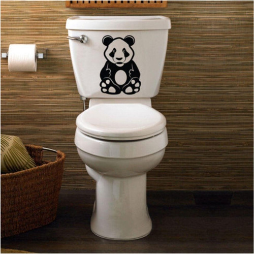 Wc Klozet Için Panda Sticker Yapıştırma Model1