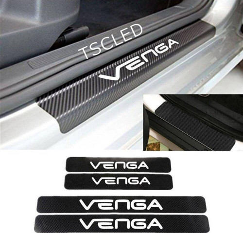 Venga Karbon Kapı Eşiği Kaplama Sticker Yapıştırma 4 lu Set zz116