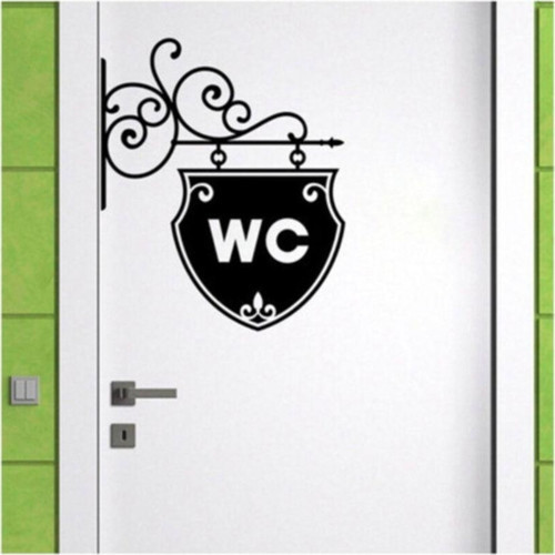 Wc Resmi Sticker Yapıştırma 30cm Dekoratif Sticker