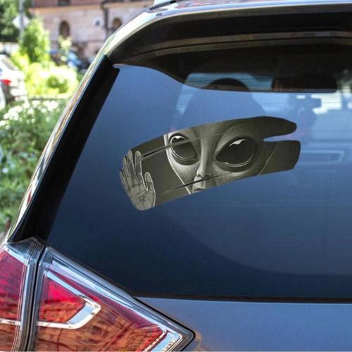 Uzaylı Komik Araba Sticker Yapıştırma 20cm