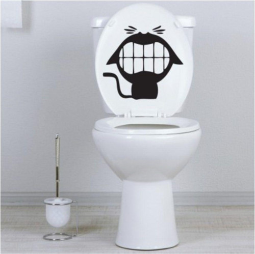Zorlanan Kedi Klozet Kapak Banyo Wc Sticker Yapıştırma