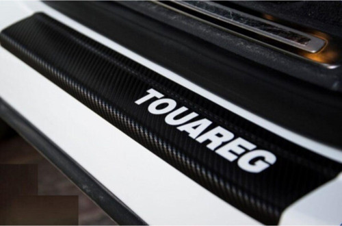 Volkwagen Touareg Carbon Fiber Kapı Eşiği Yazısı Sticker 4Ad