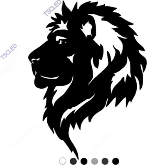 Yeleli Aslan Başı Sticker 17cm