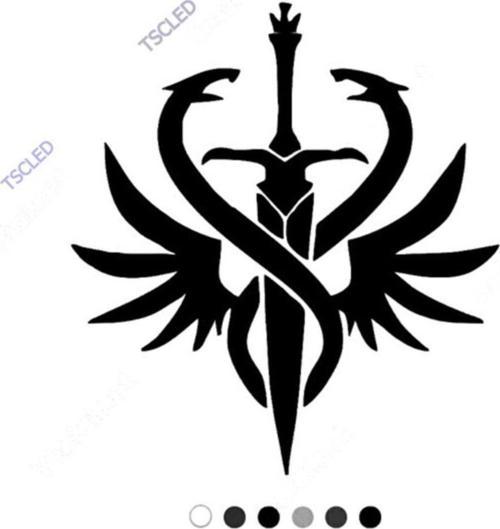 Yılan Kılıç Ve Yılan Etiket Sticker 17 cm