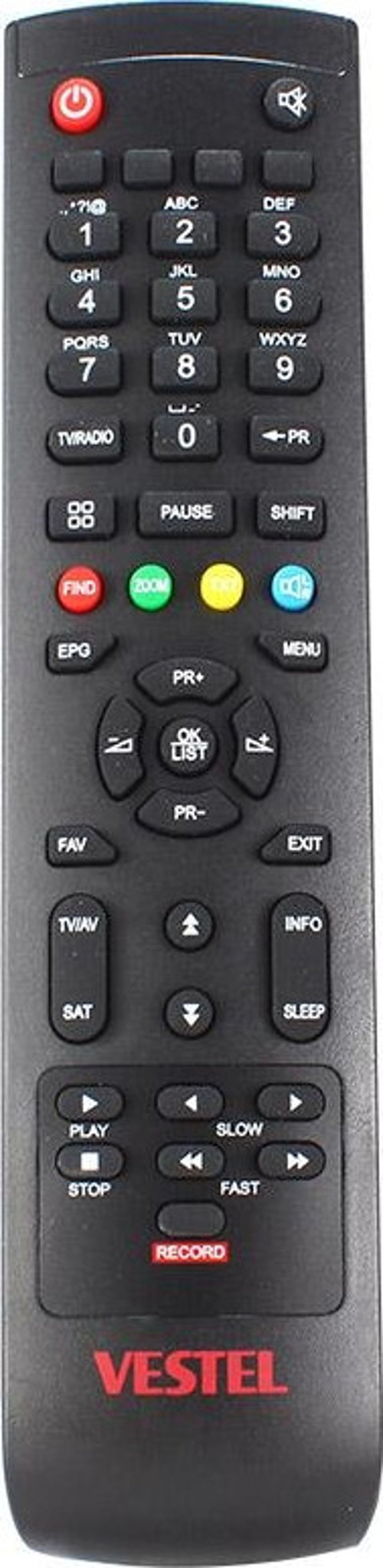 WEkO KR VESTEL RECORD TUŞLU LCD KUMANDA (7050=33184)