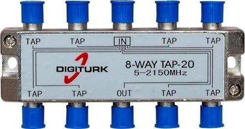 Digitürk 5-2150 Mhz 20DB 8 Yollu Tap Switch 1 8 Splitter