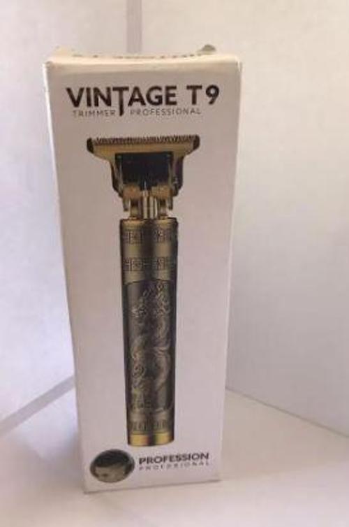 Vintage T9 Şarjlı Saç Sakal Kesme Makinesı Tıraş Makinesı 2 Saat Şarj Ömrü 4 Taraklı