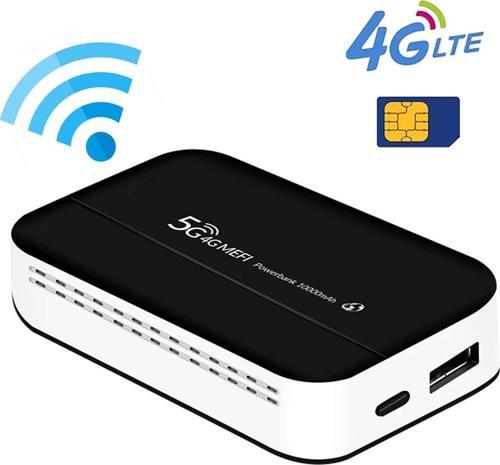 Ayt Powermaster Powerbank 300Mbps 5Ghz 4G LTE Bağımsız Taşınabilir Modem Router 10.000 Mah Wifi Sinyal Güçlendirici