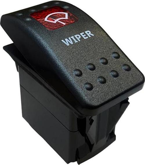 Ayt Silecek Sembollu Lambalı Işıklı Araç On Off Aç Kapa Anahtar Düğme Oto İçin 12-24 Volt Switch 3 Pinli