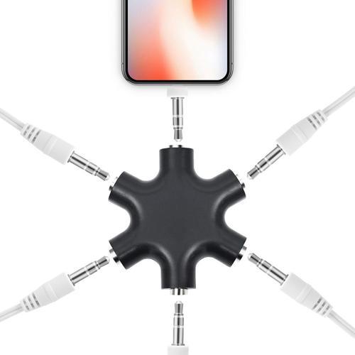 Aux 6 Lı Çoklayıcı 3.5 Mm Kulaklık Mikrofon Çoklayıcı Aparat
