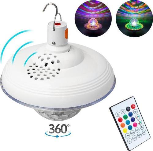 Bluetooth Destekli Animasyonlu 8 Watt Kumandalı Şarjlı Ufo Tip Disko Topu PM-4193