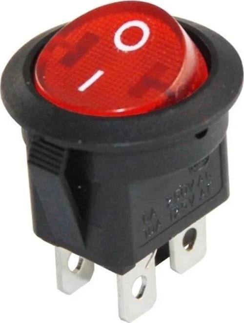 Ayt IC-131-4 Yuvarlak Işıklı On Off Anahtar 4 Pin Aç Kapa Düğme Buton 23 mm