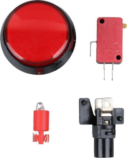 IC-180J-1 Atari Butonu 12V Ledli Kafa Çapı 32mm Delik Çapı 24mm Konsol Düğmesi