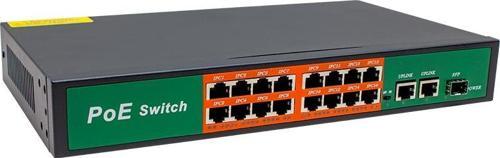 POE16FE+2GE+1SFP 300W 10 100 1000 MBPS  Gigabit Ethernet Switch Poe 16 Port
