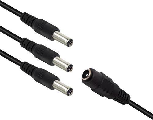 Power Dişi To 3 Erkek Power Kablo Adaptör Girişi Çoklayıcı Güvenlik Kamerası Elektirik Kablosu Çoğaltıcı