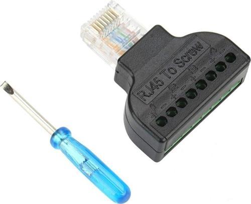 RJ45 To 8 Pin Ethernet Screw Terminal Çevirici İnternet Soketi Jack Girişi Kesik Kablo Ucu