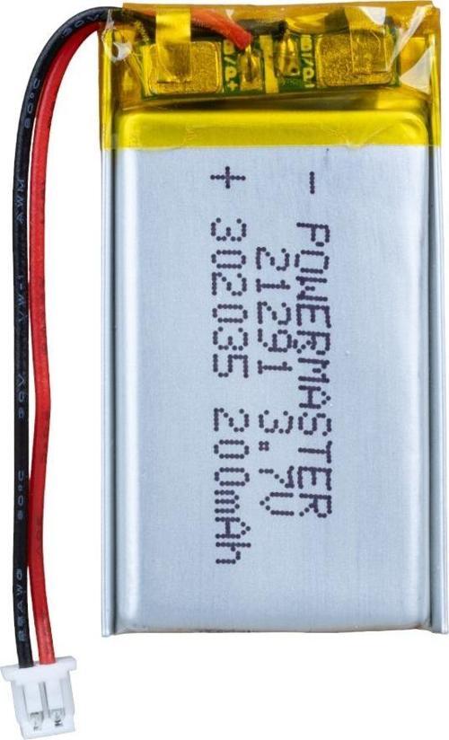 3.7 Volt 200 Mah Lityum Polimer Şarjlı Pil 3X20X35 mm Akıllı Saat Kulaklık Pili