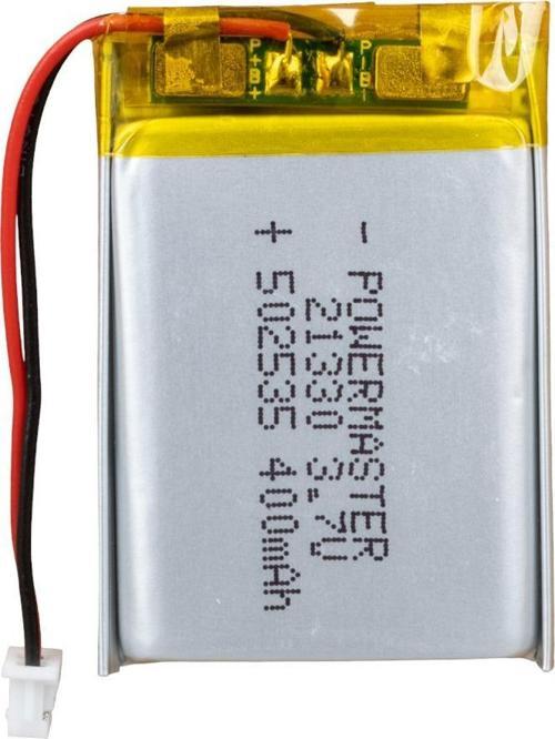 3.7 Volt 400 Mah Lityum Polimer Şarjlı Pil 5X25X35 mm Akıllı Saat Kulaklık Pili