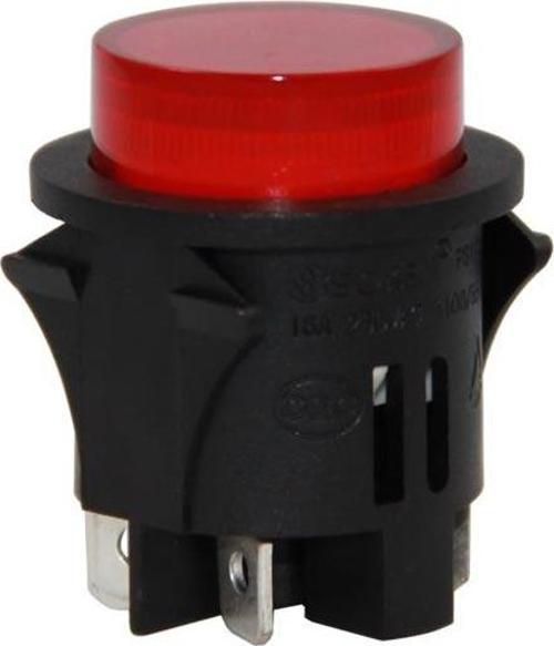 YUVARLAK 25 MM BASMALI 4 PIN KALICI ANAHTAR (PS18-16N-2)(IC-180G)