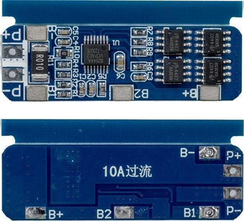 Bms-24032 3S 10A Bms Devresi Lityum Batarya Şarj Modülü 49x15x2.5 Mm