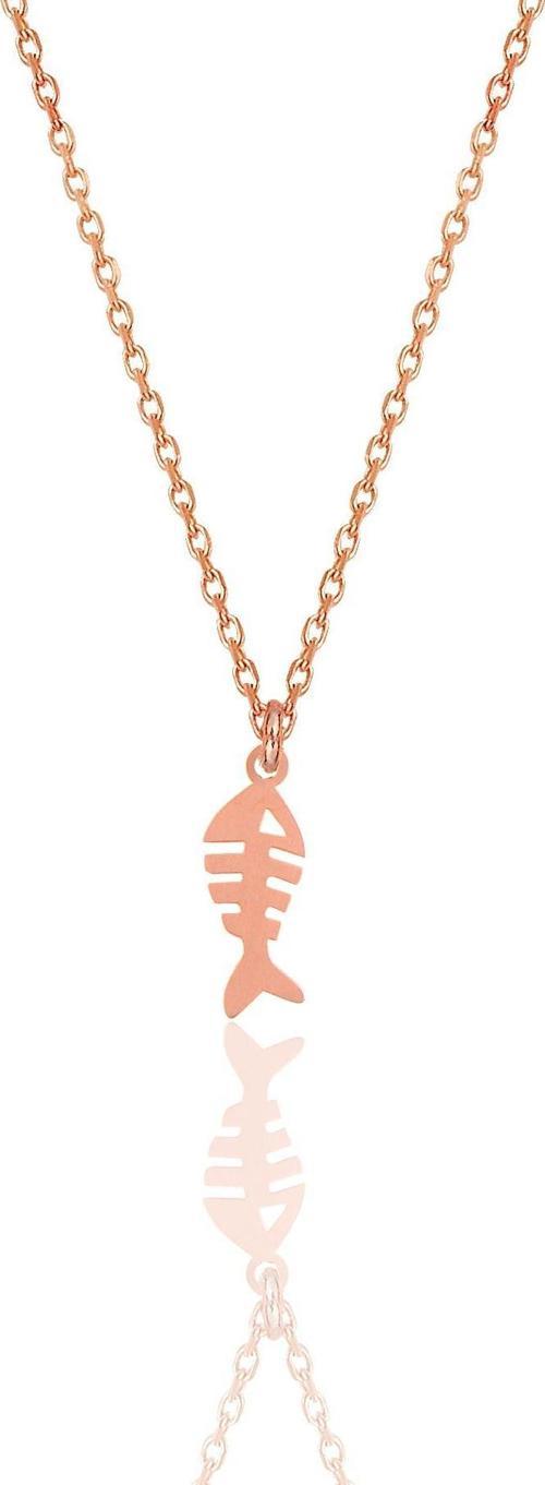 Gümüş rose balık kolye