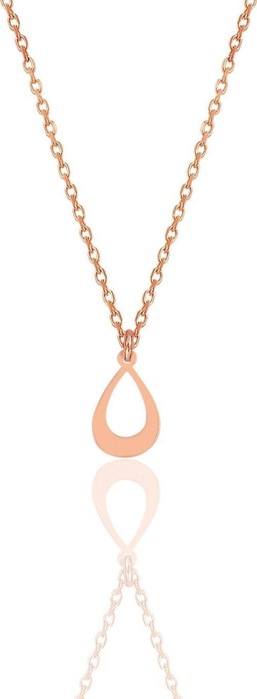 Gümüş rose damla kolye 