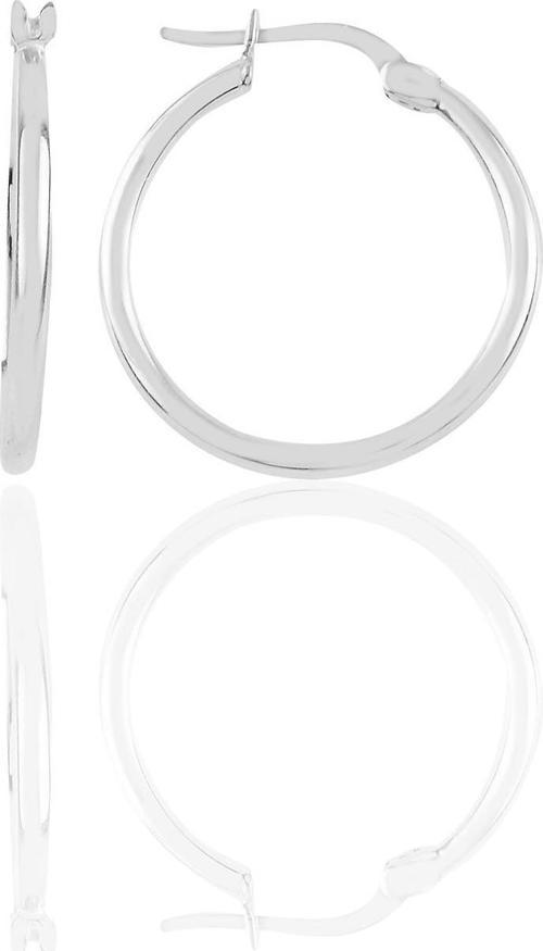 Gümüş  23 mm şarnel halka küpe 