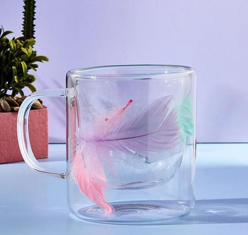 Double Feather Çift Cidarlı Kupa 300 ml