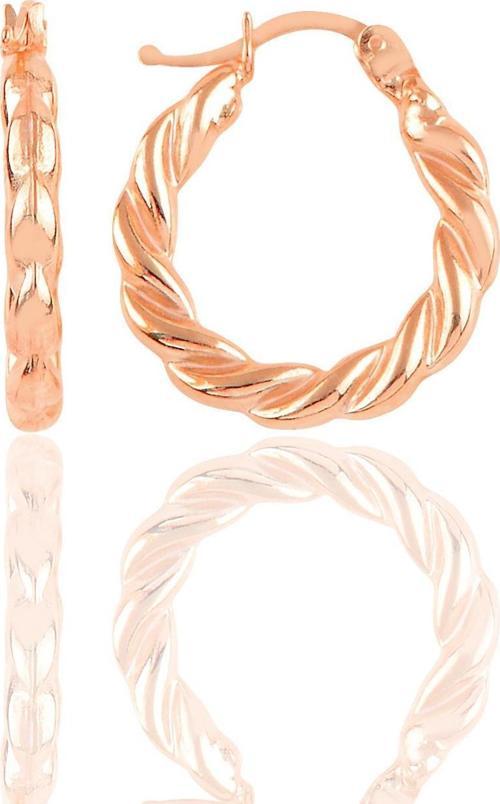 Gümüş rose kalın burgu gümüş şarnel  küpe 