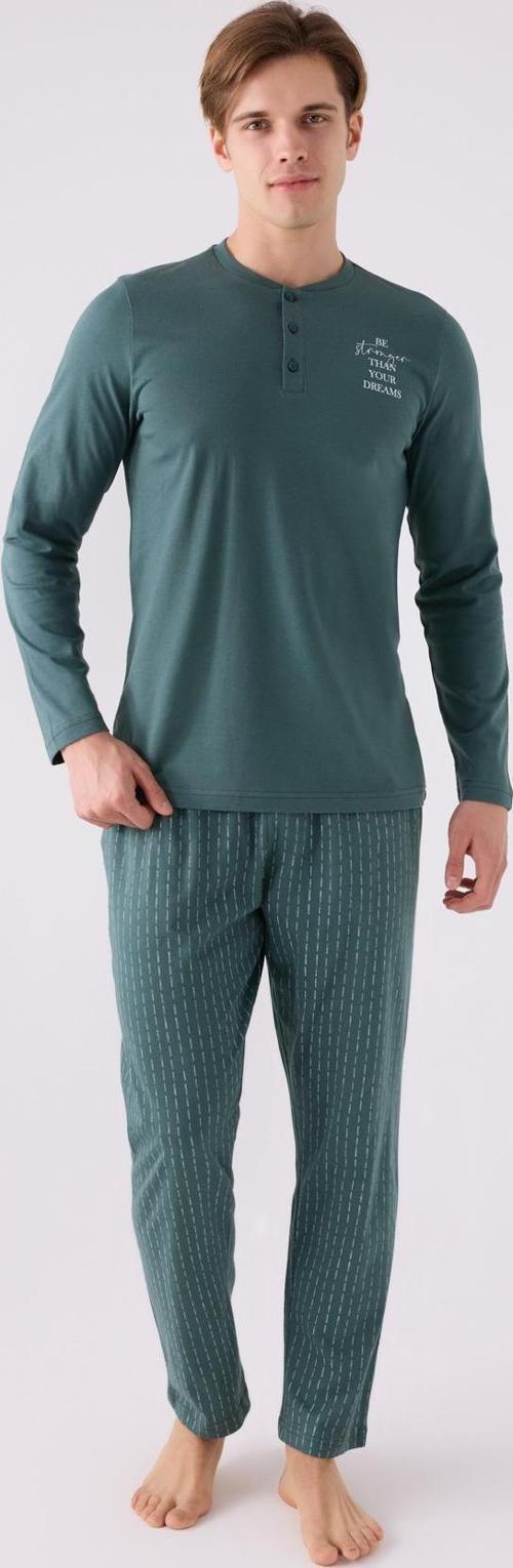 3130 Erkek Düğmeli Uzun Kol Pijama Takım