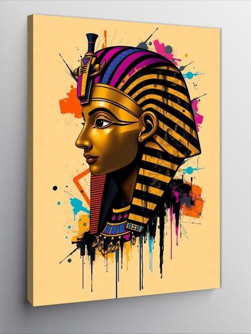 Kanvas Tablo Altın Firavun Portresi