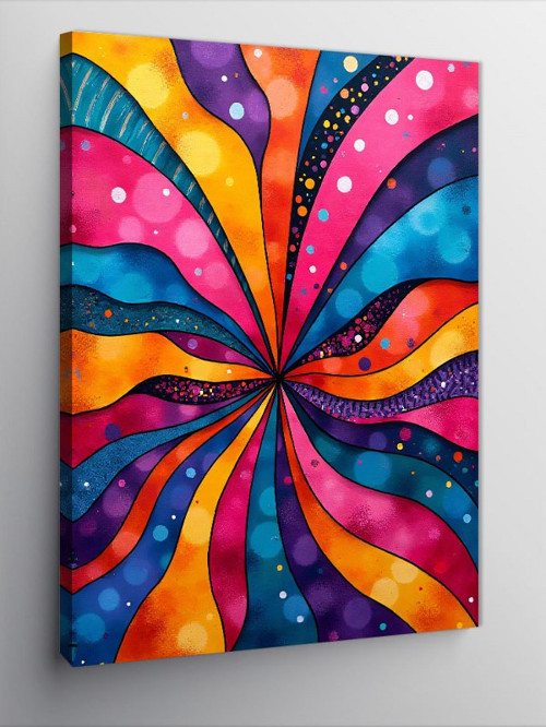 Kanvas Tablo Dönen Renk Spiral