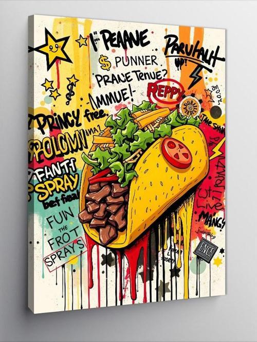 Kanvas Tablo Grafiti Ve Taco Sanatı