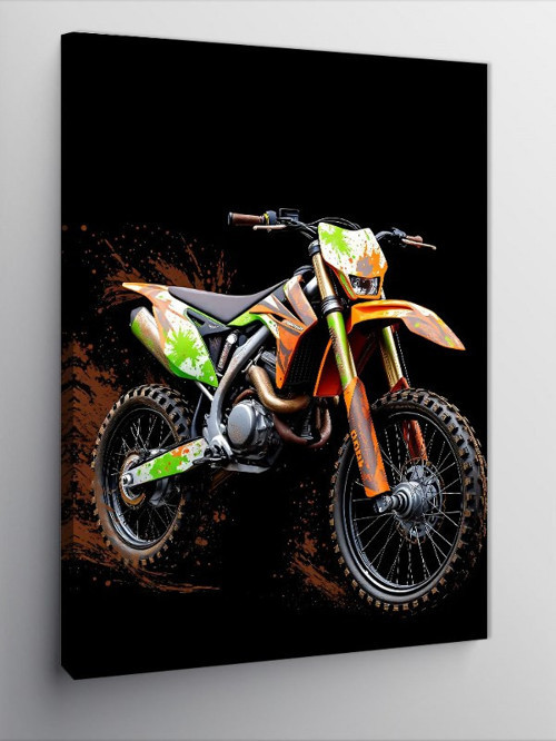 Kanvas Tablo Hızlı Off-Road Motosikleti