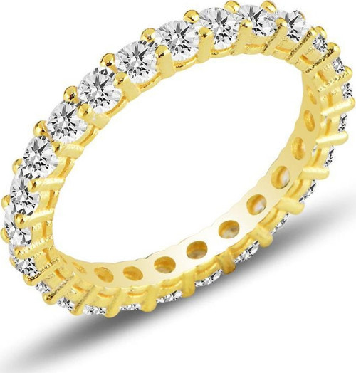 Gümüş altın yaldızlı pırlanta modeli su yolu tamtur yüzük