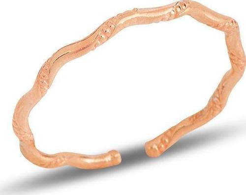 Gümüş rose ayarlamalı ince burgu yüzük 