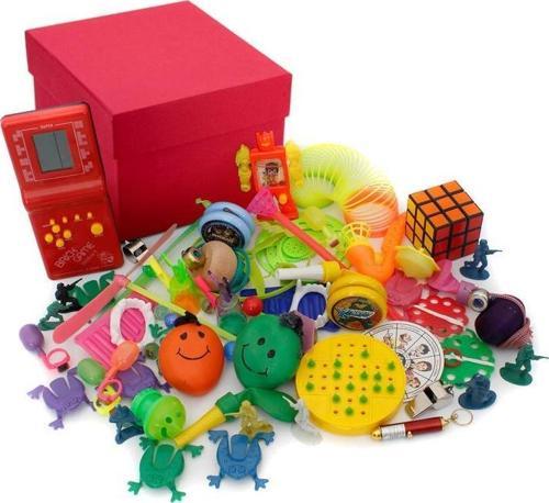 Nostaljik Özel Oyuncak Kutusu Kırmızı Tetrisli-Kırmızı Kutu