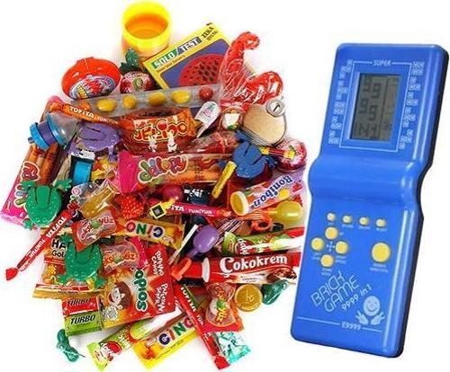 Sevgililer Günü Nostaljik Hediye Kutusu Mavi Tetrisli Büyük Boy 80'ler 90'lar