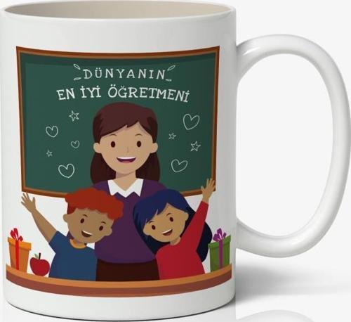24 Kasım Öğretmenler Günü Tasarımlı Kupa Bardak Baskılı Kahve Kupa Bardak Model 16